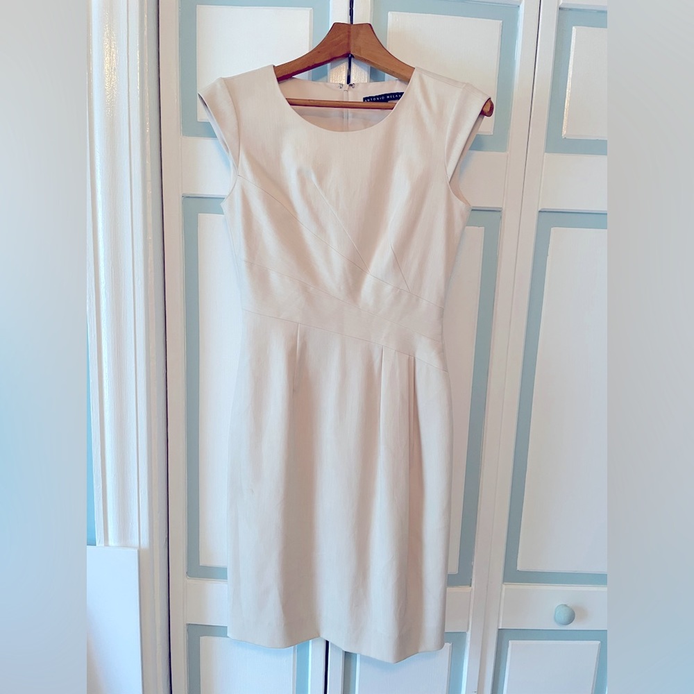Light Beige Sheath Dress, size: 0